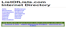 Tablet Screenshot of listoflists.com